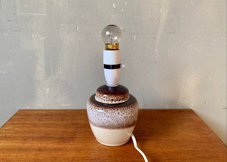 ビンテージ 陶器 テーブルランプ（ランプシェード付き)　S-2401-50