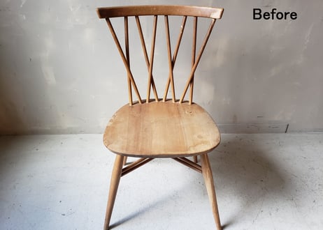 ✶ERCOL アーコール　スモーカーズ(カウホーン)チェア（フルメンテナンス）　S-448