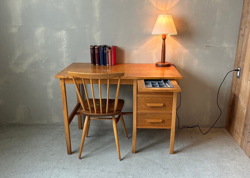 アンティークデスク　ミッドセンチュリー ドロワーデスク S-2407-04 | mumokuteki antique&repair