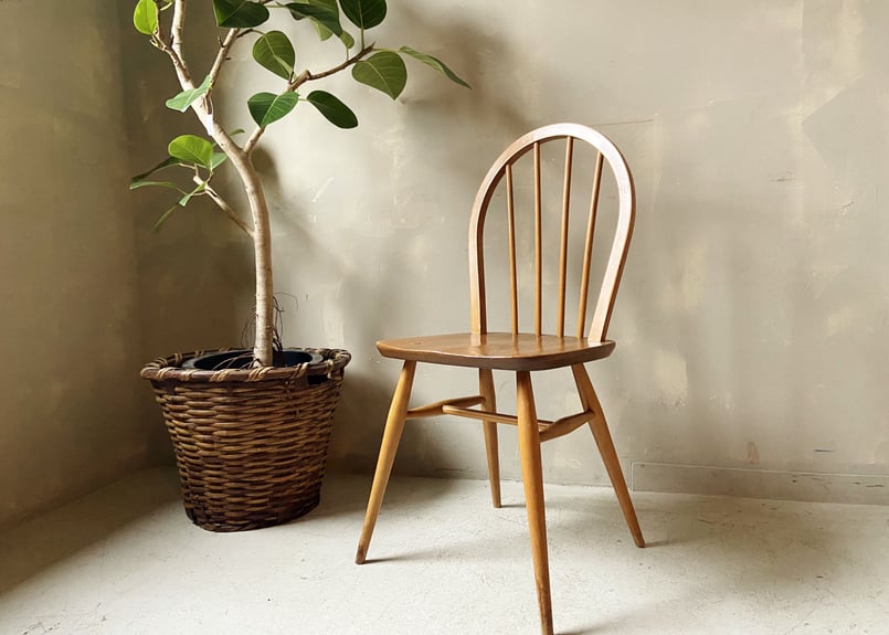 ERCOL　アーコール　フープバックチェア　ビンテージ アーコール（ERCOL）フープバックチェア6本バー4脚セット