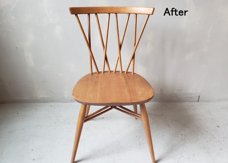 ✶ERCOL アーコール　スモーカーズ(カウホーン)チェア（フルメンテナンス）　S-448