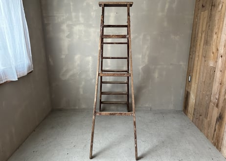 PAINTED Wood Step Ladder 木製脚立　S-802