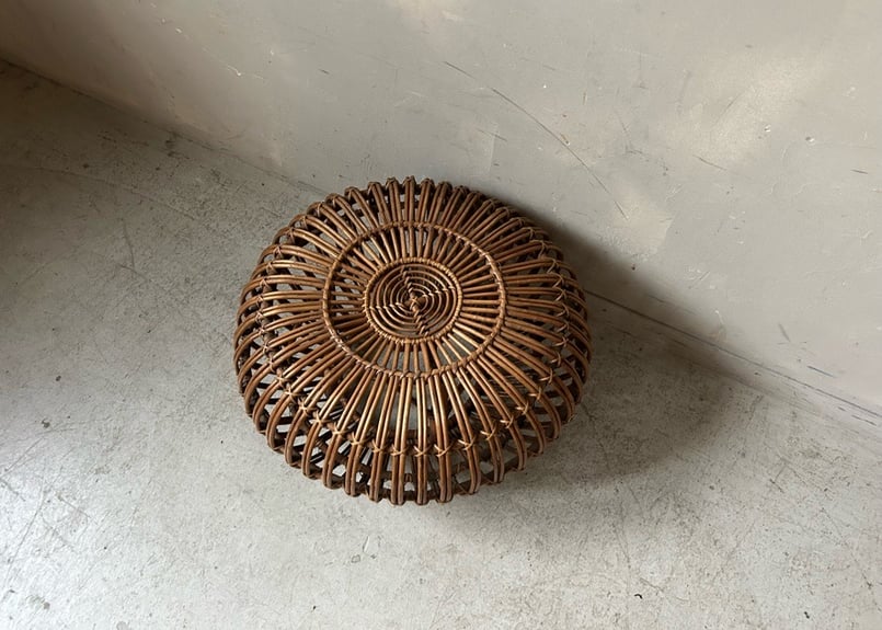 ラタン　スツール ラタンスツール 円形 鼓型 おしゃれ かわいい ラタン 籐 玄関椅子