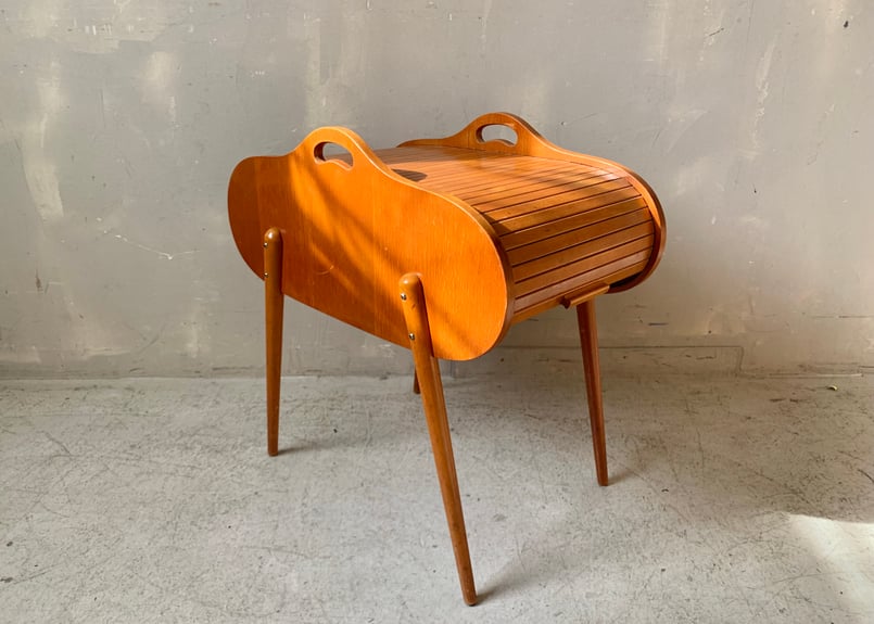 木製ロールアップソーイングボックス（蛇腹扉） S-2312-15