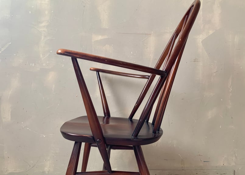 ERCOL アーコール クエーカーアームチェア ダーク S-2312-52