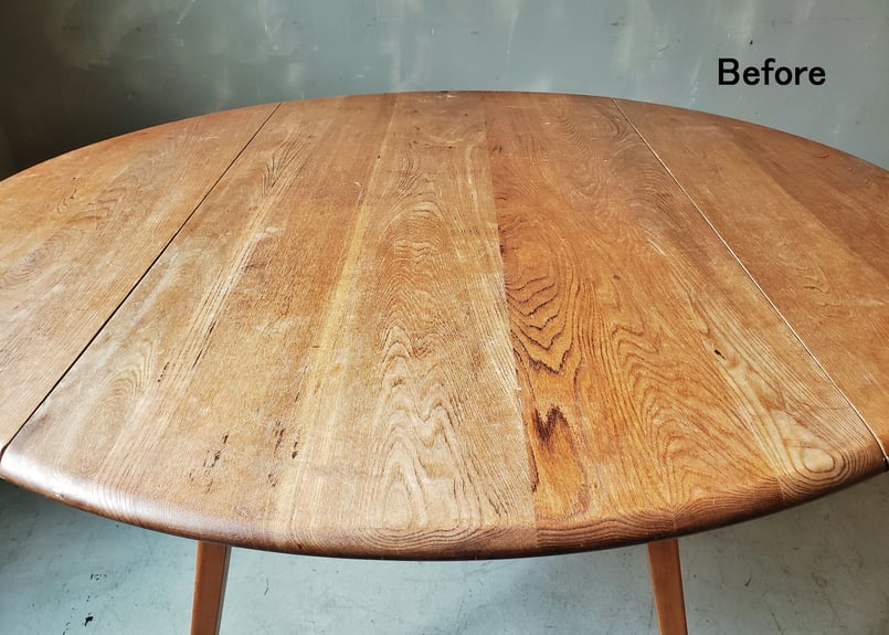 ✶ERCOL アーコール ブレックファーストテーブル（天板再塗装） S-21