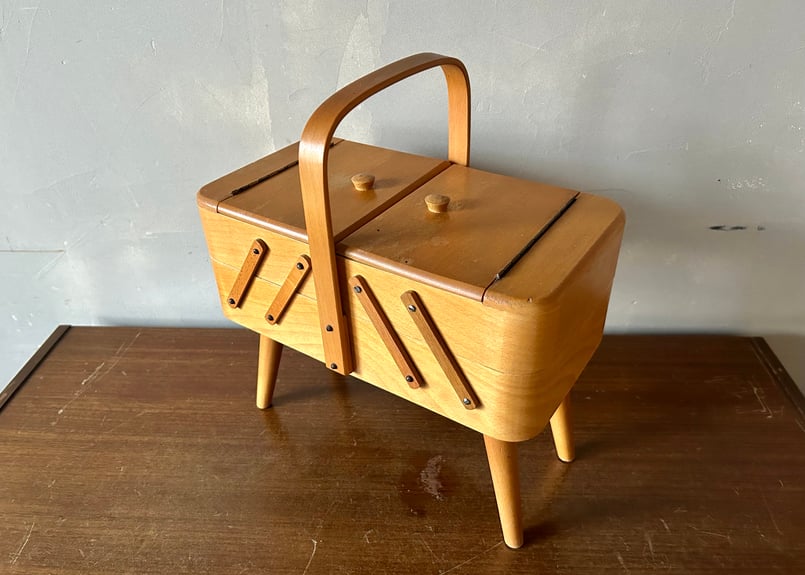 アンティーク　ソーイングボックス 木製ソーイングボックス S-2407-35 | mumokuteki antique&repair