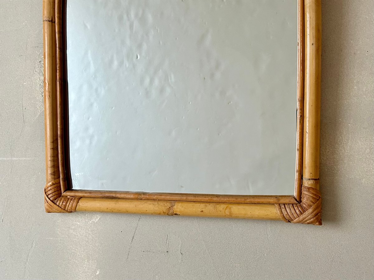 ラタンフレームミラー S-2406-24 | mumokuteki antique&repair