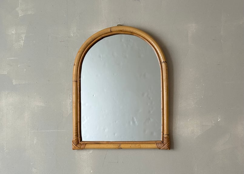 ラタンフレームミラー S-2406-24 | mumokuteki antique&repair