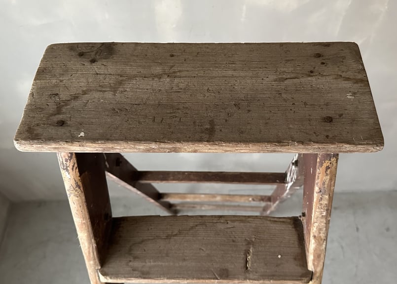 PAINTED Wood Step Ladder 木製脚立 S-802 | mumokutek