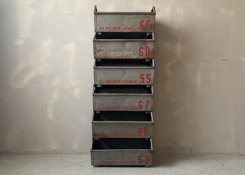 スチールスタッキングコンテナ 6セット S‐772 | mumokuteki