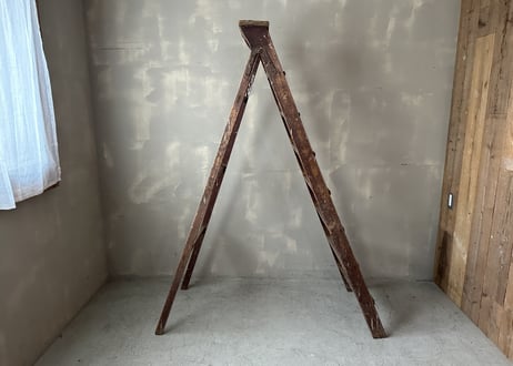 PAINTED Wood Step Ladder 木製脚立　S-802