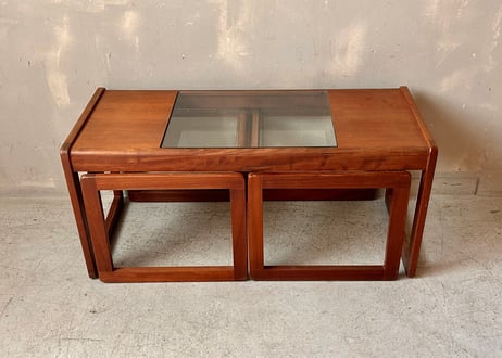ガラストップネストテーブル Ｓ-2404-53