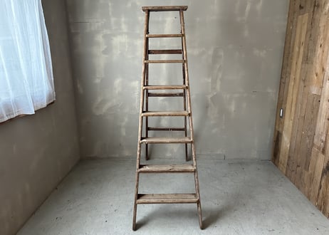 PAINTED Wood Step Ladder 木製脚立　S-802