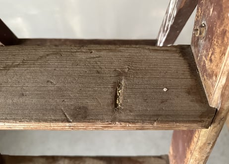 PAINTED Wood Step Ladder 木製脚立　S-802