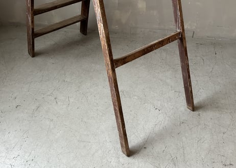 PAINTED Wood Step Ladder 木製脚立　S-802