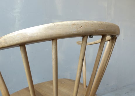 ✶ERCOL アーコール　スモーカーズ(カウホーン)チェア（フルメンテナンス）　S-448
