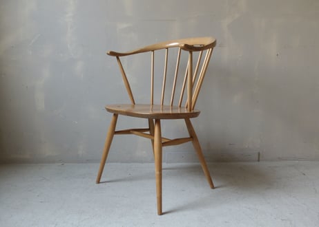 ✶ERCOL アーコール　スモーカーズ(カウホーン)チェア（フルメンテナンス）　S-448