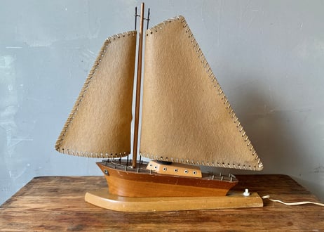 1930's~1950’s　ボート型テーブルランプ（帆有り）　S‐2401-34
