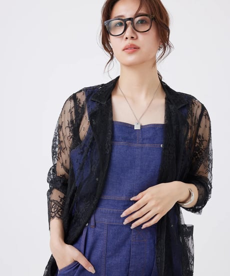 【torrazzo donna（トラッゾドンナ）】フローラルラッセルレースジャケット
