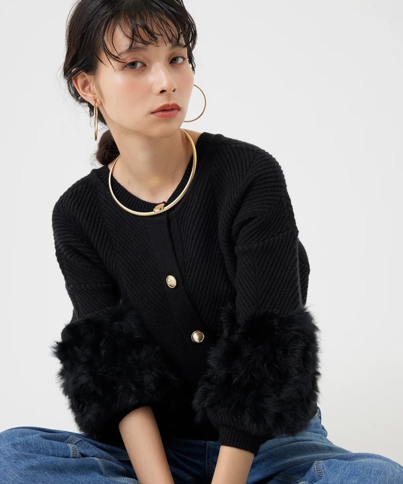 torrazzo donna（トラッゾドンナ）】ラビットファー2WAYニット