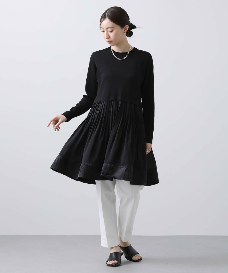 torrazzo donna （トラッゾドンナ）】ニットハイブリッド ブラウス