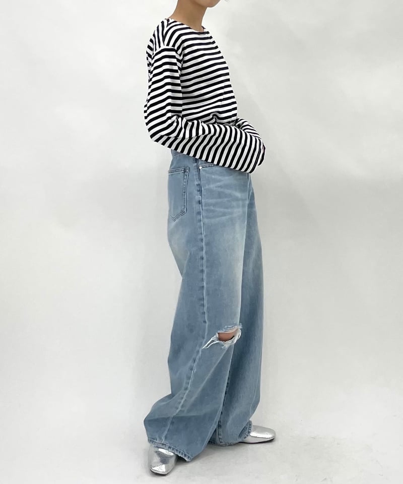 cafune（カフネ）】ビンテージクラッシュ デニムパンツ | nulla online