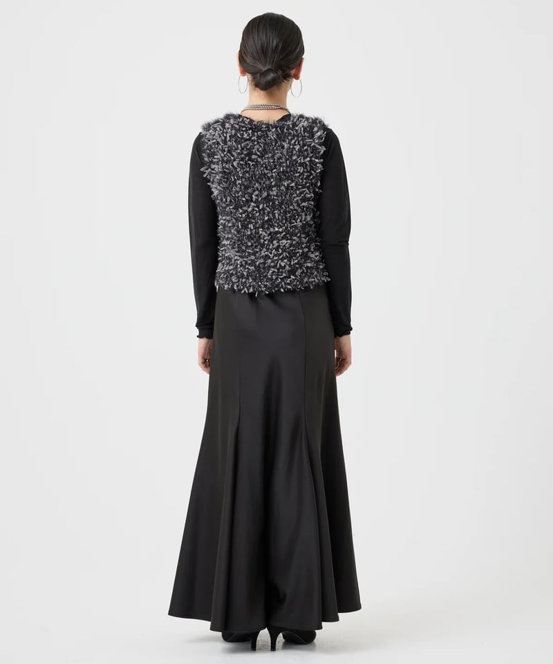 TORRAZZO DONNA トラッゾドンナ ファンシーヤーンニットビスチェ torrazzo donna（トラッゾドンナ）】ファンシーヤーンニットビスチェ