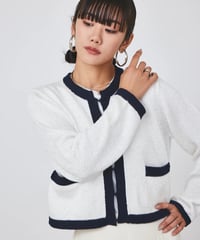 【torrazzo donna（トラッゾドンナ）】スパングルニットジャケット