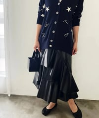 【torrazzo donna （トラッゾドンナ）】3WAY エコレザーデザインヘムスカート