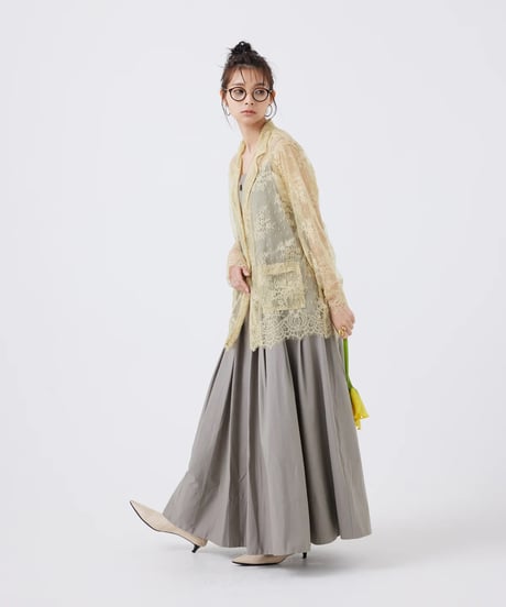 【torrazzo donna（トラッゾドンナ）】フローラルラッセルレースジャケット