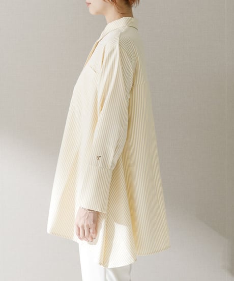 【torrazzo donna（トラッゾドンナ）】Aライン ストライプシャツ