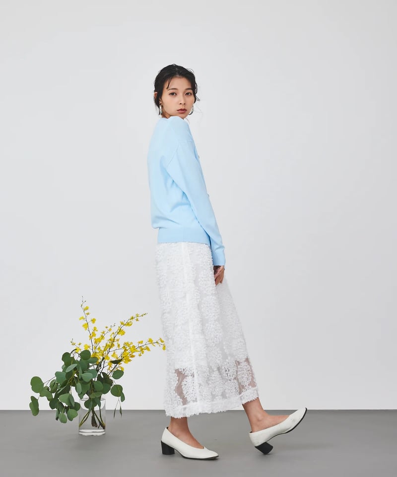 TORRAZZO DONNA トラッゾドンナ　ニット　スカート　ニットスカート Torrazzo Donna（トラッゾドンナ）の「クロシェ編ニットタイト