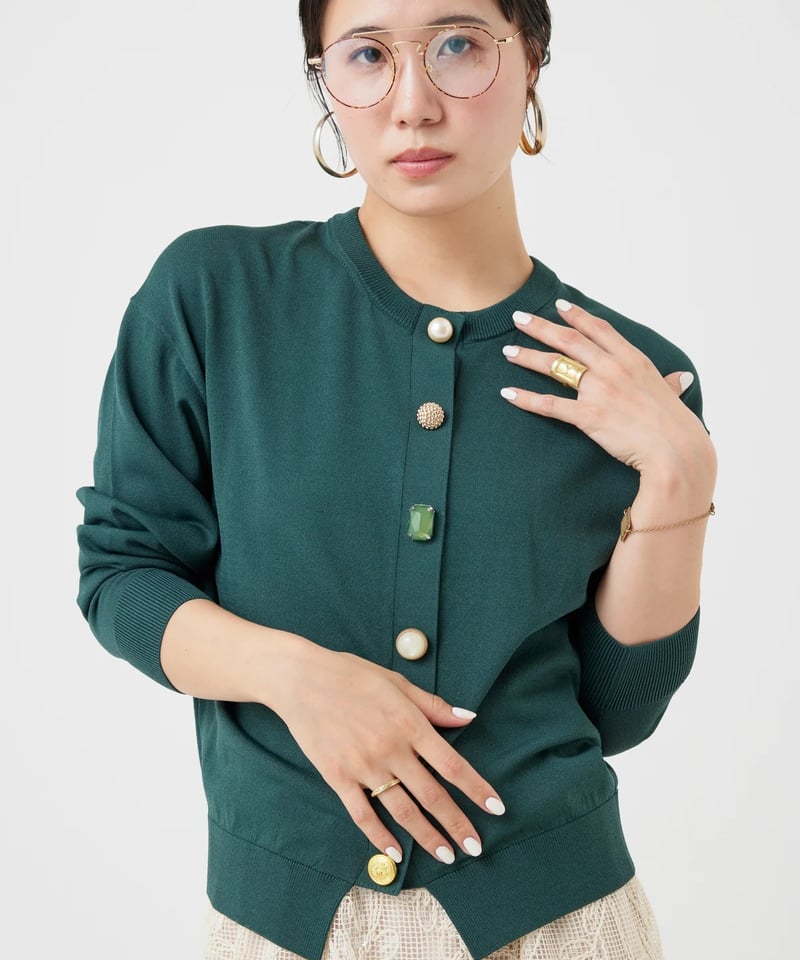 torrazzo donna（トラッゾドンナ）】ビジューカーディガン | nulla online