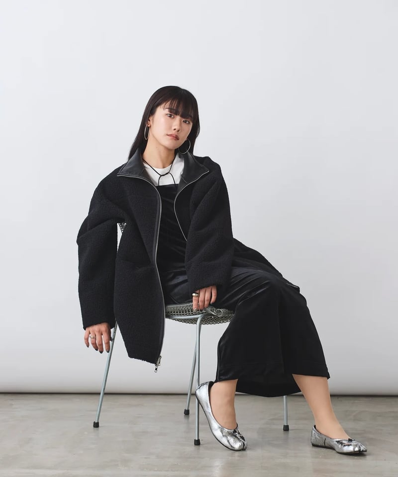 torrazzo donna（トラッゾドンナ）】レザー×ボアハイブリットコート