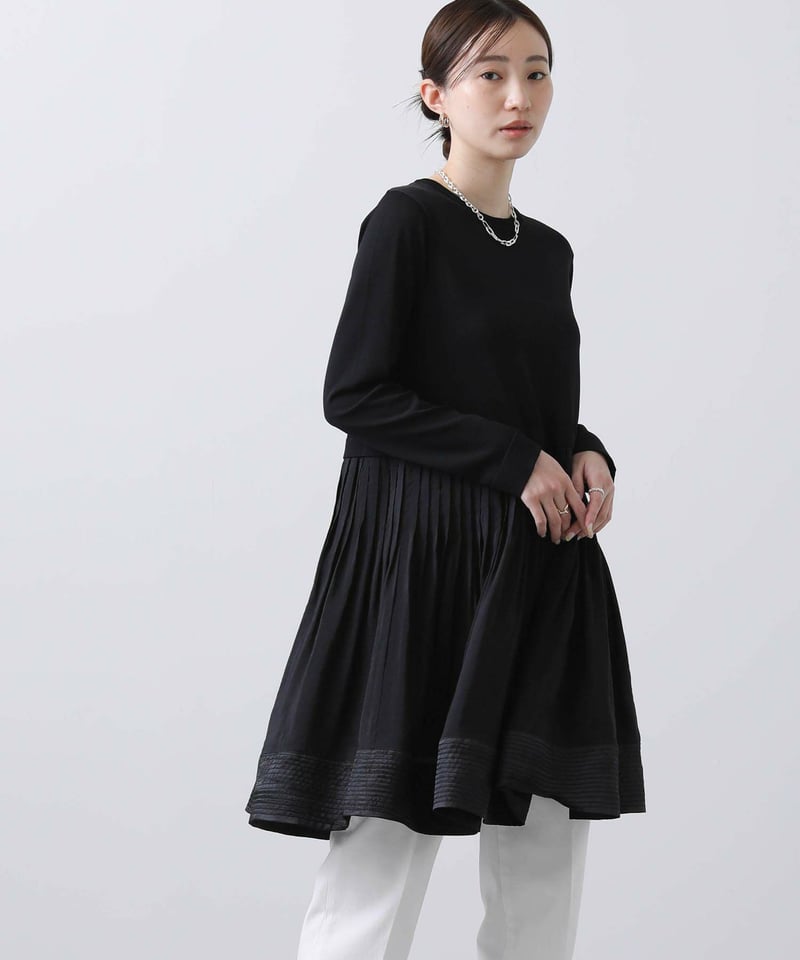 torrazzo donna （トラッゾドンナ）】ニットハイブリッド ブラウス