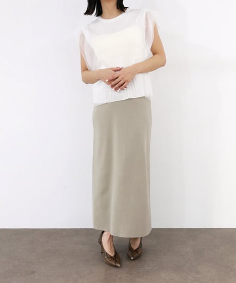 【torrazzo donna（トラッゾドンナ）】シースルー×ニット２wayトップス