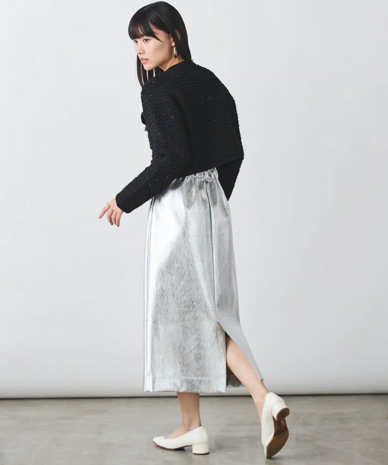 torrazzo donna(トラッゾドンナ)】メタリック Iラインスカート torrazzo donna(トラッゾドンナ)】メタリック Iラインスカート