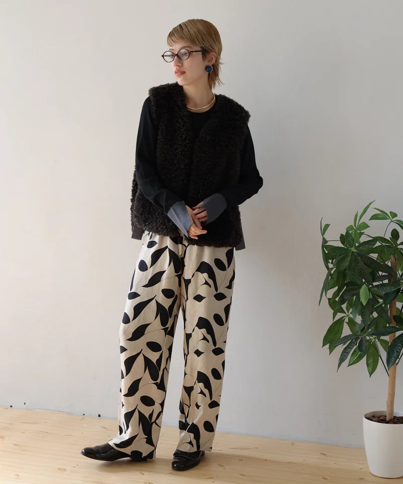 HERENCIA（ヘレンチア）】サイドリボン ボアベスト | nulla online