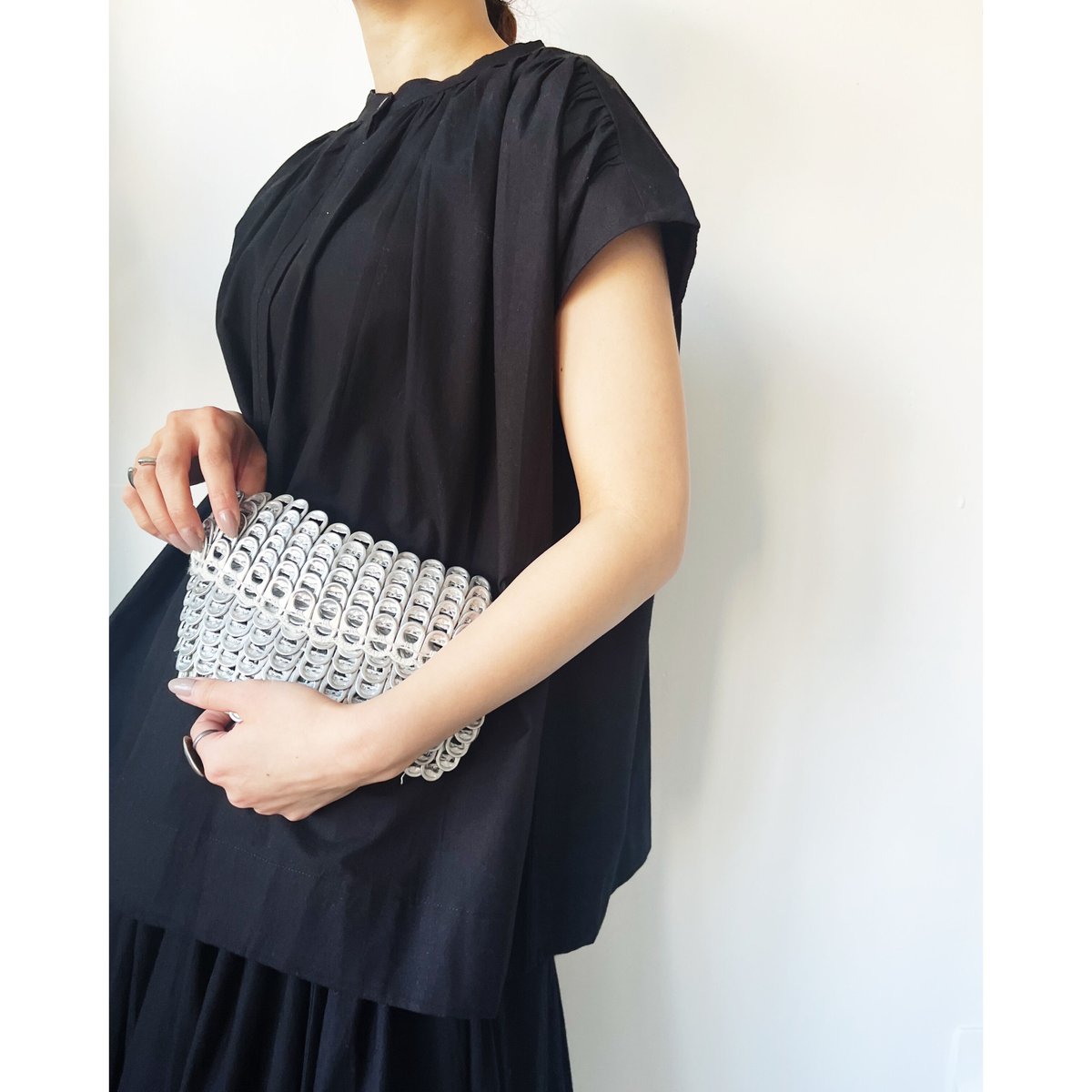 【新品・未使用】TORRAZZO DONNA ギャザーニットトップス Torrazzo Donna ニット セーター ジャガードレースクルーネック