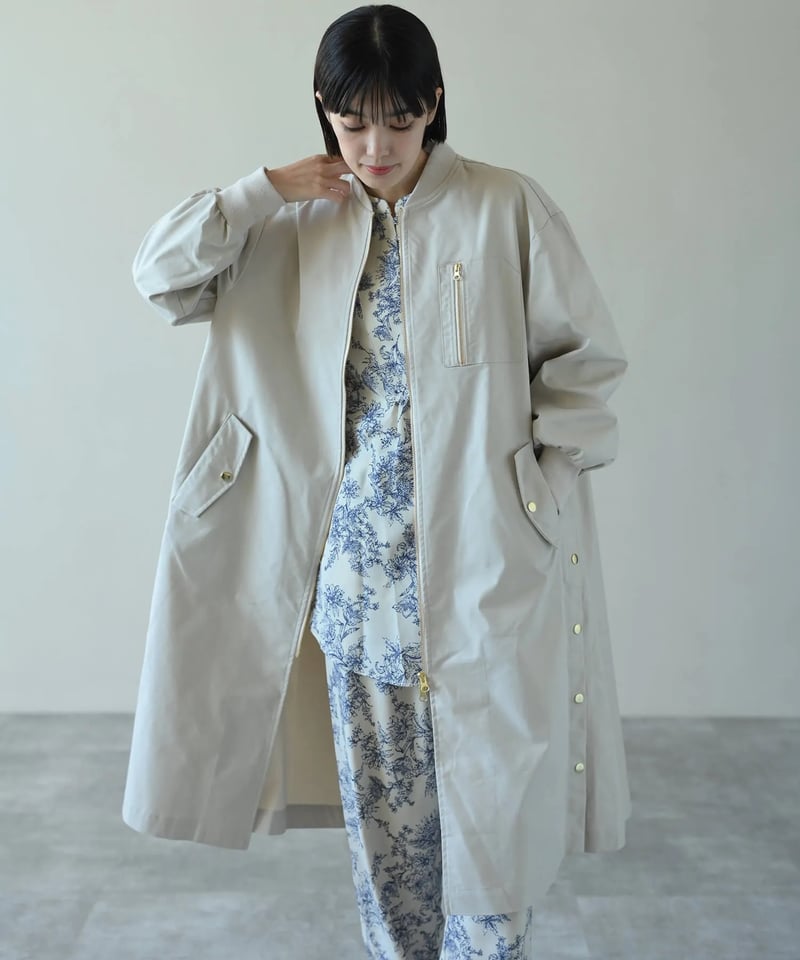 High neck quilted knit coat | HERENCIA(ヘレンチア
