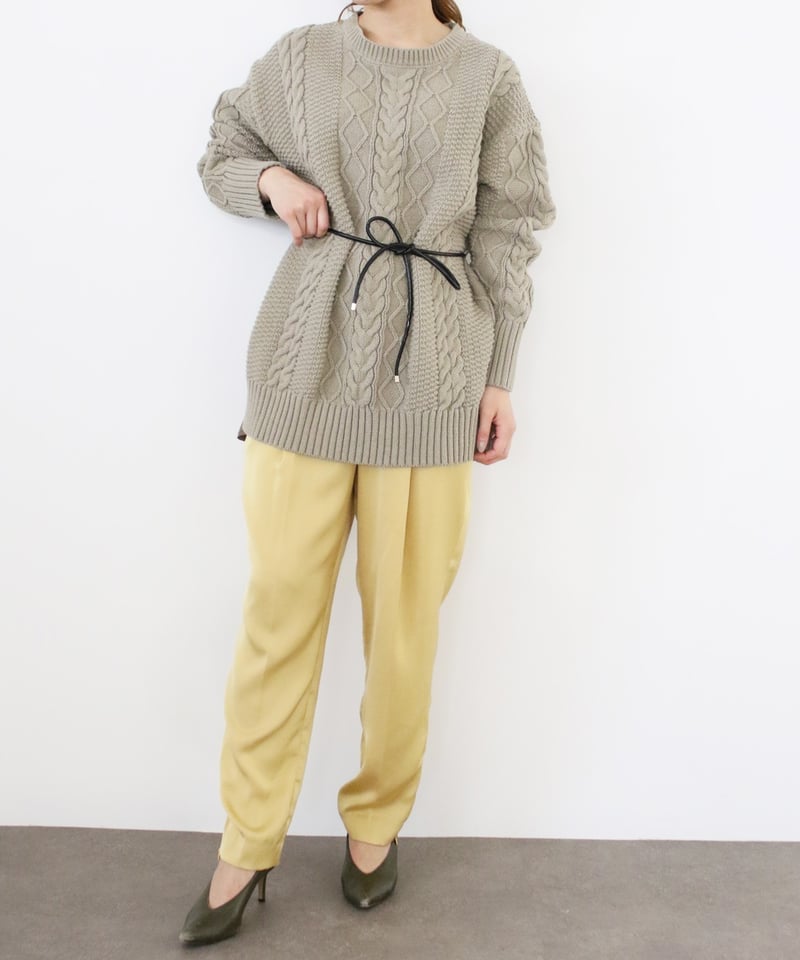torrazzo donna（トラッゾドンナ）】ケーブル編みニットハイブリット