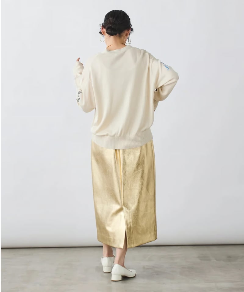 torrazzo donna(トラッゾドンナ)】メタリック Iラインスカート torrazzo donna(トラッゾドンナ)】メタリック Iラインスカート