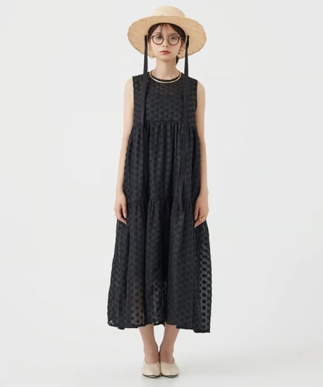 【torrazzo donna（トラッゾドンナ）】ドットシアーティアード2WAYワンピース