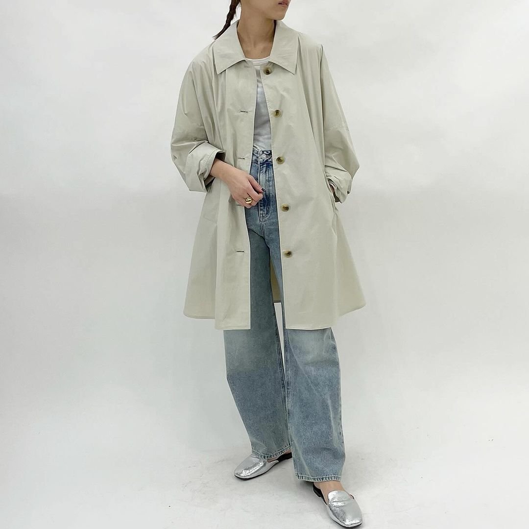 cafune／カフネ　コート　ジレ cafune（カフネ）】マットナイロンストレッチ ポンチョコート
