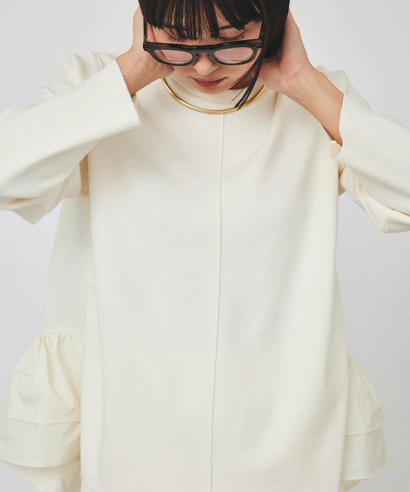 torrazzo donna（トラッゾドンナ）】ミラノリブニット×後ろ布帛