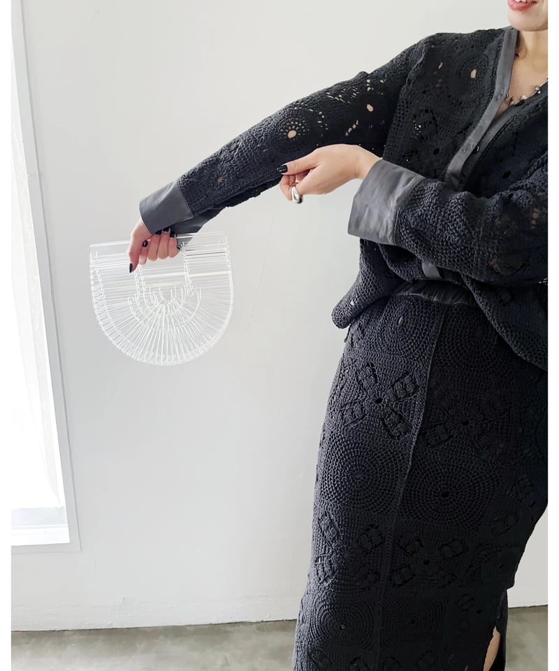 トラッソドンナ TORRAZZO DONNA ニット 2way クロシェ torrazzo donna （トラッゾドンナ）】スクエアクロシェ編み風ニット