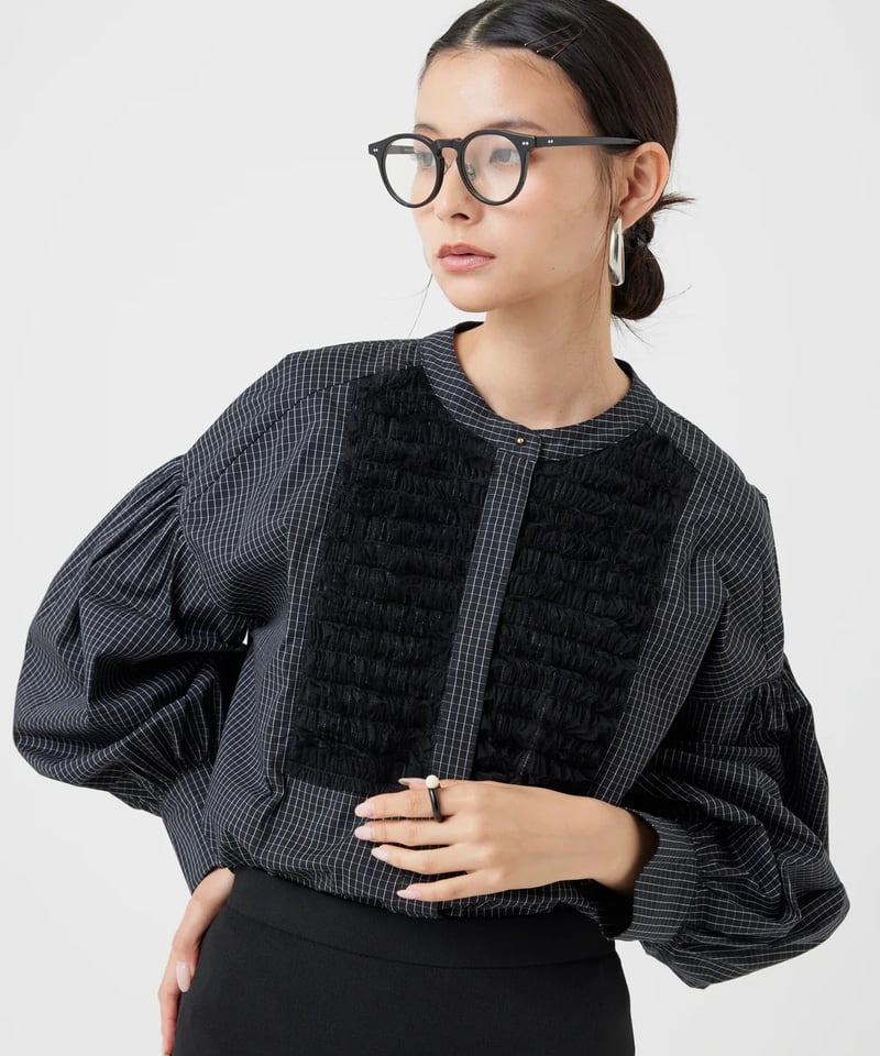 torrazzo donna（トラッゾドンナ）】チュールフリルブラウス | nulla on