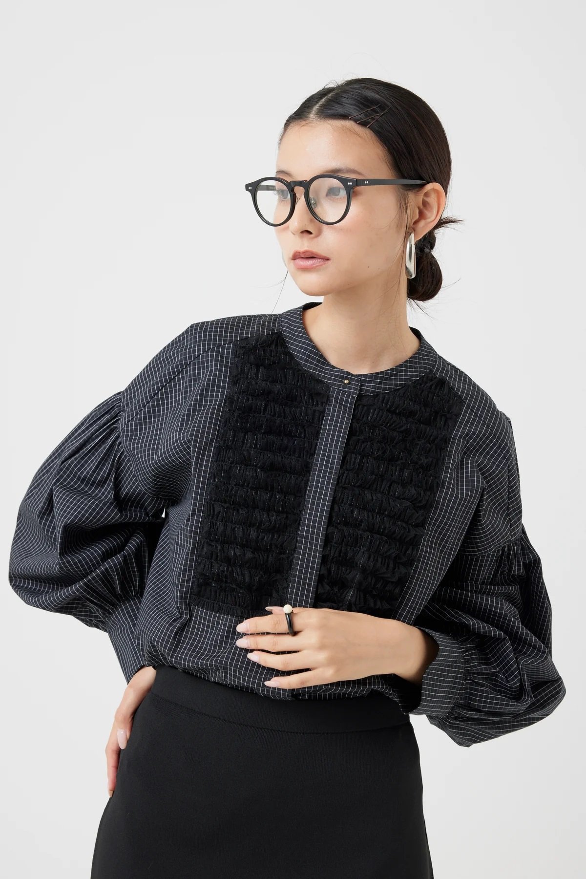 torrazzo donna（トラッゾドンナ）】チュールフリルブラウス | nulla on