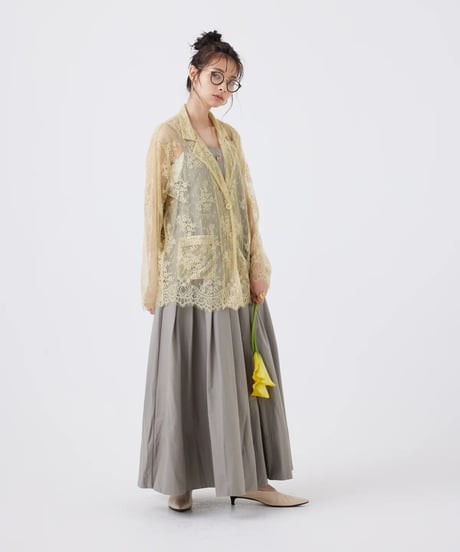【torrazzo donna（トラッゾドンナ）】フローラルラッセルレースジャケット